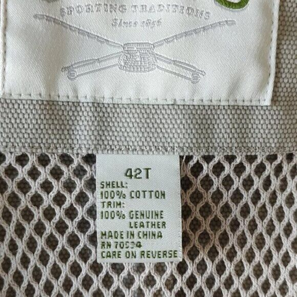 Orvis Zambezi Field Jacket Vintage Leather Trim Elbow Patches Size 42TALL - Picture 11 of 12